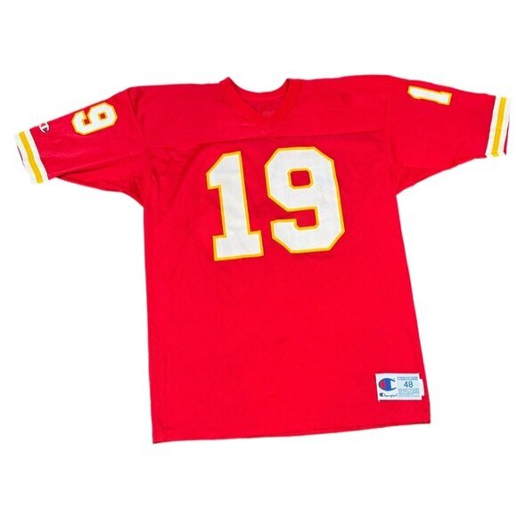 Champion Other - VINTAGE CHAMPION NFL KANSAS CITY CHIEFS FOOTBALL JERSEY LLOYD #19 / SZ 48 |E1